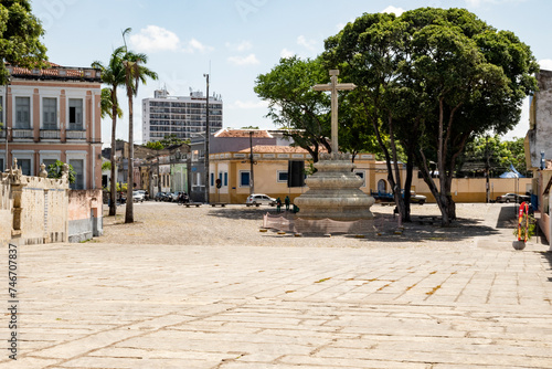 View of a square in Joao Pessoa in Brazil photo