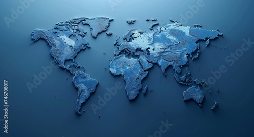 3D world map illustration	
 #746708017