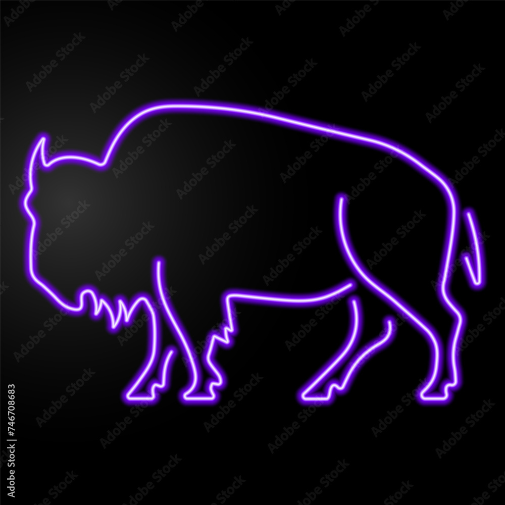 buffalo neon sign, modern glowing banner design, colorful modern design trend on black background. Vector illustration. buffalo neon sign, modern glowing banner design, colorful modern design trend on black background. Vector illustration.