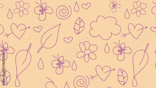 Vector Seamless Unique Kid's Pattern Design
