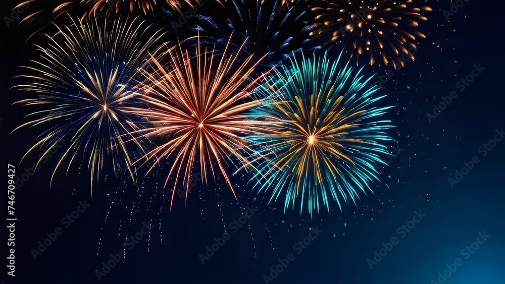 Abstract fireworks background with space for text. Dynamic bursts of color ideal for celebrations, events, and festive occasions. Abstract fireworks background with space for text. Dynamic bursts of color ideal for celebrations, events, and festive occasions.