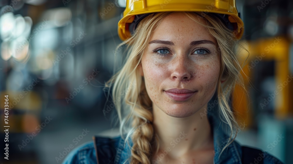 ortrait of a Professional Heavy Industry Engineer Worker Wearing Uniform, Hard Hat in a Steel Factory. ortrait of a Professional Heavy Industry Engineer Worker Wearing Uniform, Hard Hat in a Steel Factory.