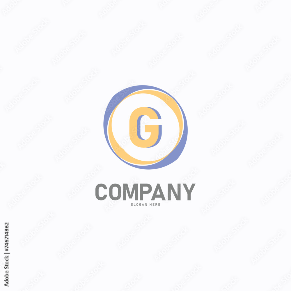 Letter G logo. Initial flat letter logo design template Letter G logo. Initial flat letter logo design template