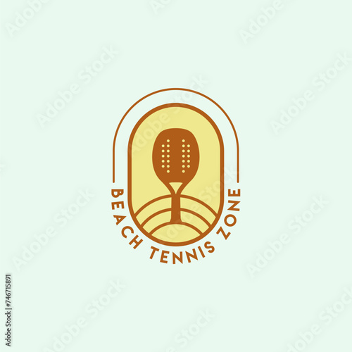 Logo template for beach tennis.	