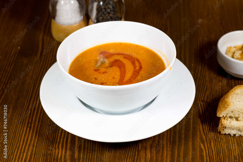 Traditional delicious Turkish foods; Ezogelin soup. Traditional delicious Turkish foods; Ezogelin soup.