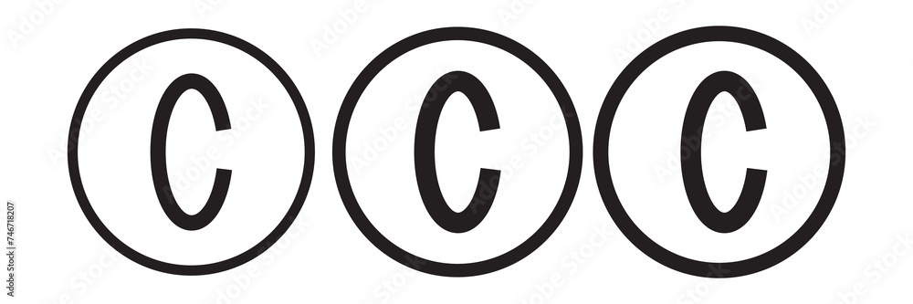 Copyright icon vector. copyright sign and symbol Copyright icon vector. copyright sign and symbol