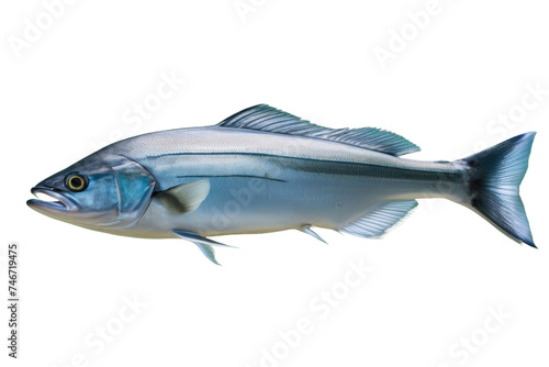 a high quality stock photograph of a single bluefish fish isolated on transparent background