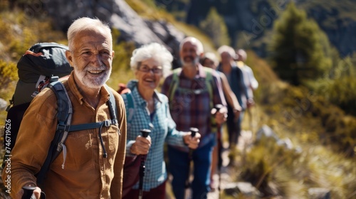 Active Aging: Seniors Hiking Trail - Strength and Resilience in Older Adults Embracing Health and Well-Being © Sascha