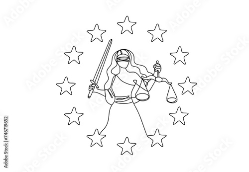 Europe. Civil law. One line