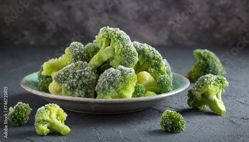 Generated image of frozen broccoli