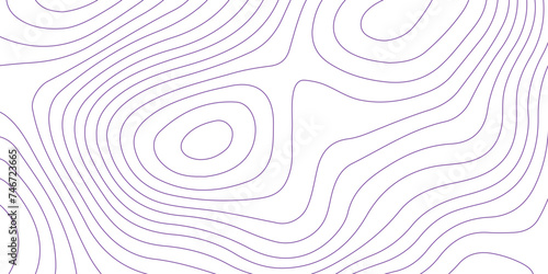 Abstract background with topographic contour map with purple color geographic line map .white wave paper curved reliefs abstract background .vector illustration of topographic line contour map design.