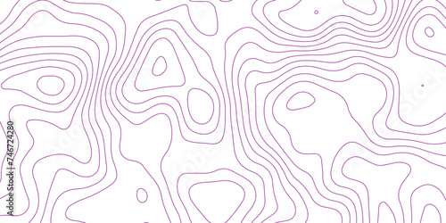 Abstract background with topographic contour map with purple color geographic line map .white wave paper curved reliefs abstract background .vector illustration of topographic line contour map design.