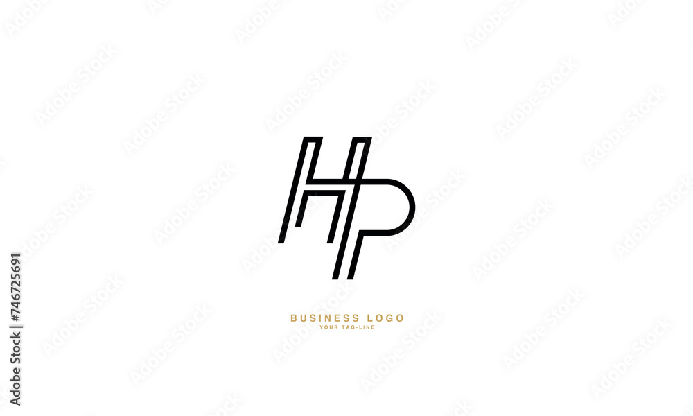 Obraz premium HP, PH, H, P, Abstract Letters Logo Monogram