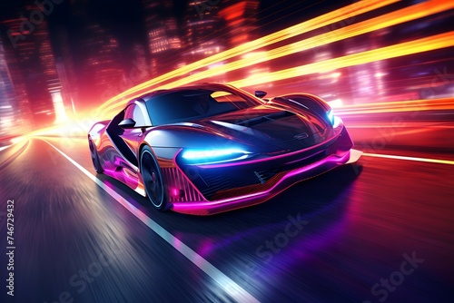 The car is a sports car with lights on the back and the lights on the back are a real thing.  © rubel