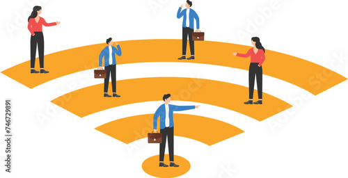 Communication. Business people communication. Concept business vector illustration.

 photo