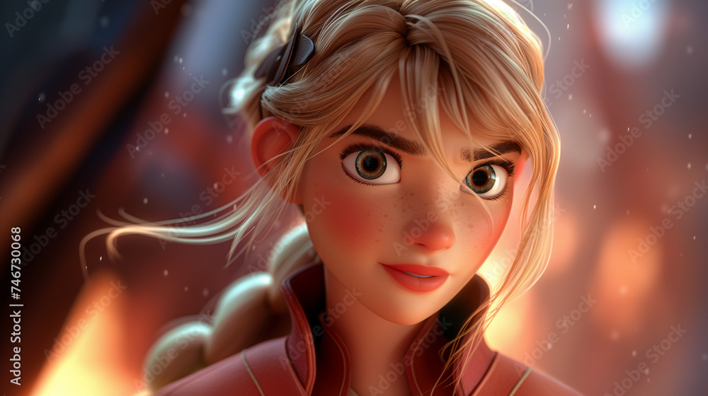3D Animation Digital Art of a Warrior Princess 3D Animation Digital Art of a Warrior Princess