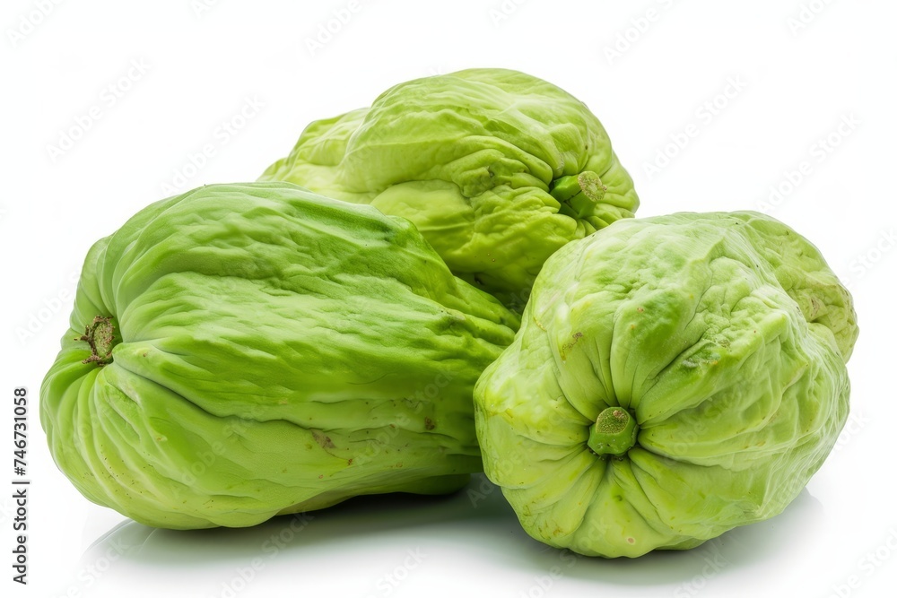 Fototapeta premium Chayote, isolated on white background