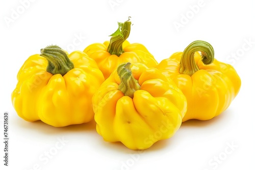 Pattypan squash, isolated on white background photo