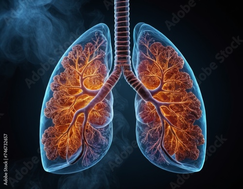 Lungs cancer and lungs disease concept