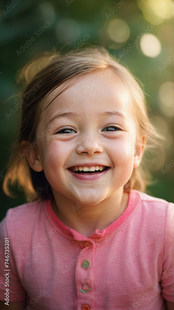 Happy smiling white child on light background Happy smiling white child on light background