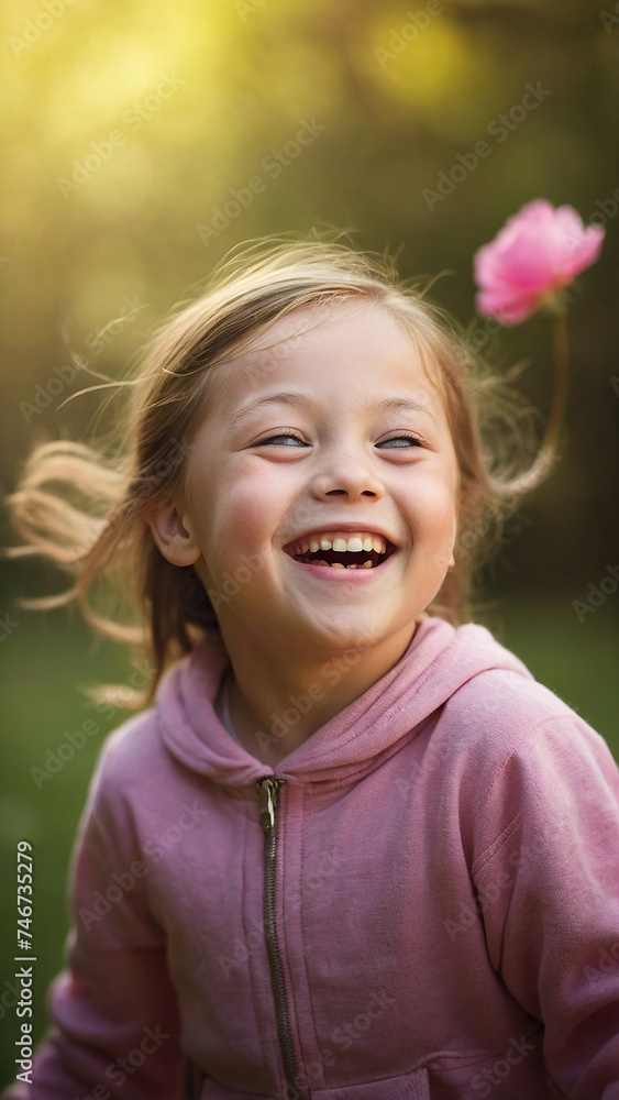 Happy smiling white child on light background Happy smiling white child on light background