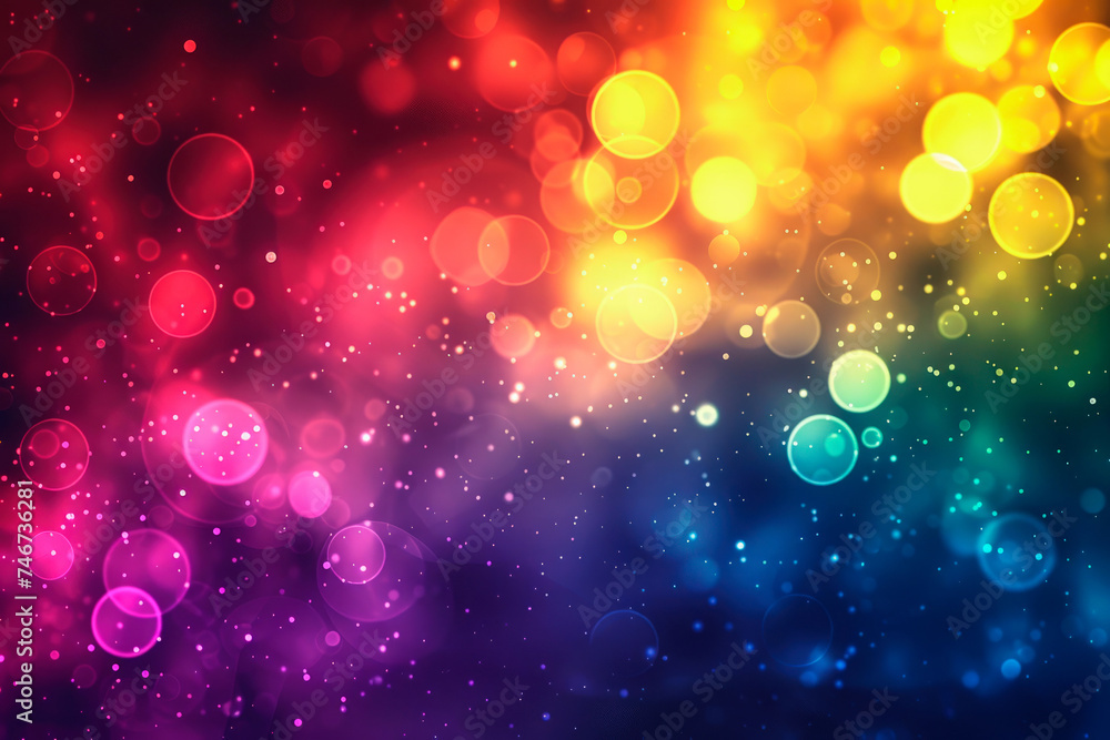 Abstract colorful circles background, rainbow dots bokeh light Abstract colorful circles background, rainbow dots bokeh light