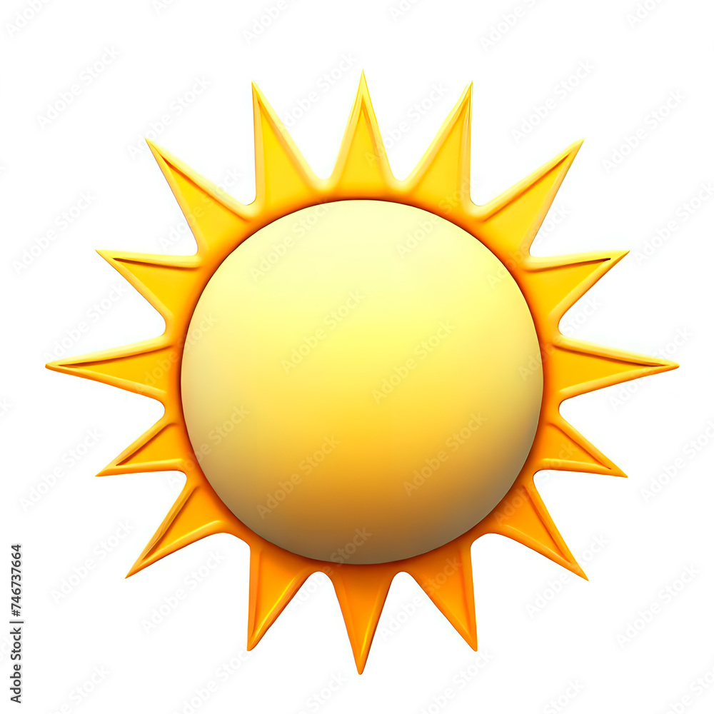 a sun, animated, 3D, art, white background 03 a sun, animated, 3D, art, white background 03