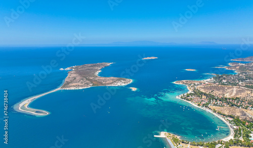 Aerial drone view İzmir Foç...