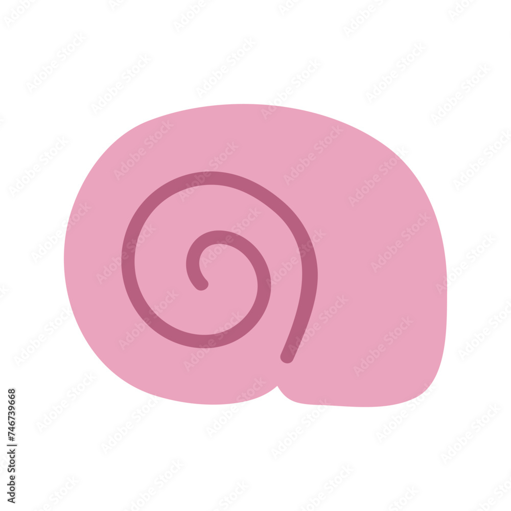 Cute pink seashell. Hand drawn vector illustration for travel design. Cute pink seashell. Hand drawn vector illustration for travel design.