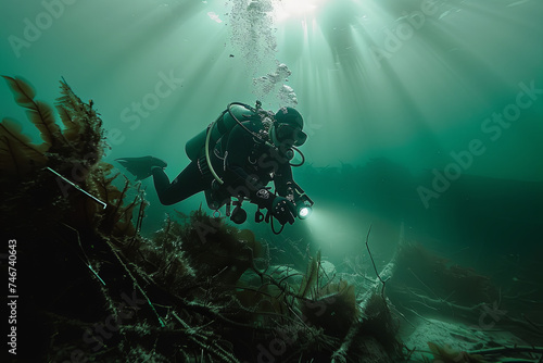 Underwater photo of a diver © Fabio