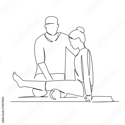 osteopath performing physical therapy