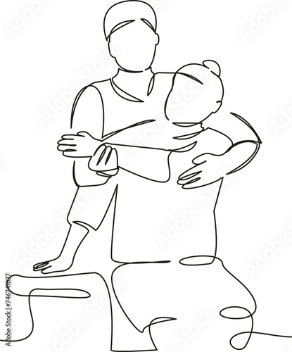 Osteopath adjusts woman's shoulder