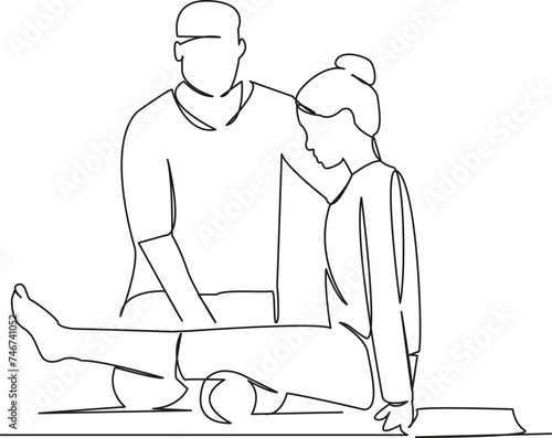 osteopath performing physical therapy