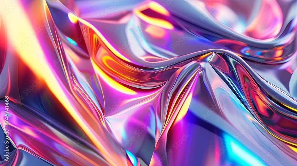 holo abstract 3d shapes, neon background holo abstract 3d shapes, neon background