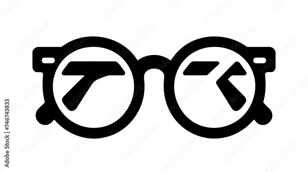 Glasses vector icon. Simple isolated symbol. black pictogram on white background. Glasses vector icon. Simple isolated symbol. black pictogram on white background.