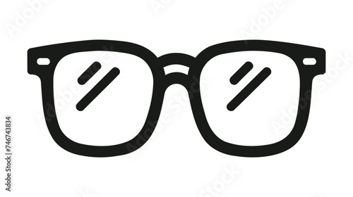 Glasses vector icon. Simple isolated symbol. black pictogram on white background.
