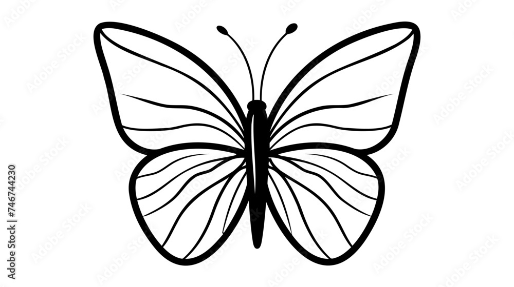 butterfly icon vector illustration on white background butterfly icon vector illustration on white background