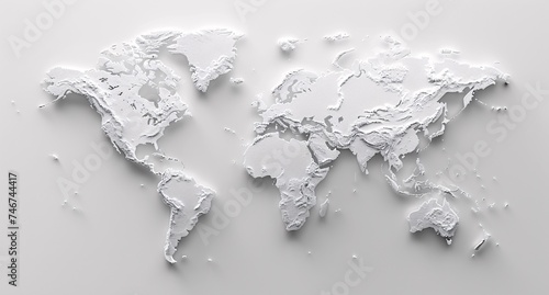 3D world map illustration	