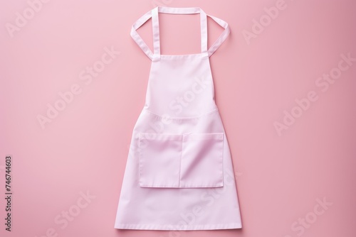 Elegant pink apron ready for your mockup designs and front view displays