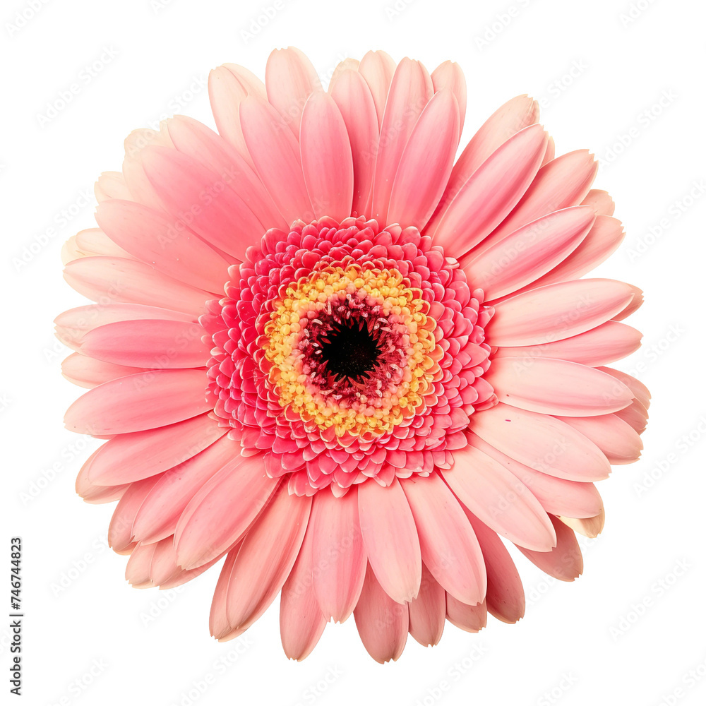 pink gerber daisy isolated on white pink gerber daisy isolated on white
