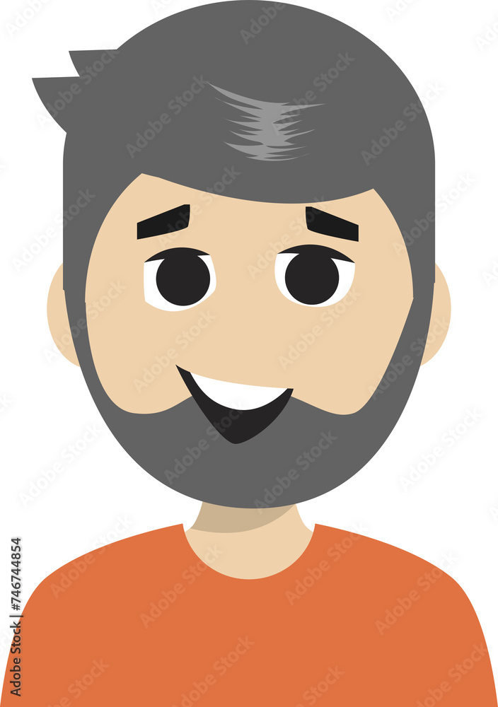 Smiling Man Avatar, Smiling Character Likeable Smiling Man Avatar, Smiling Character Likeable