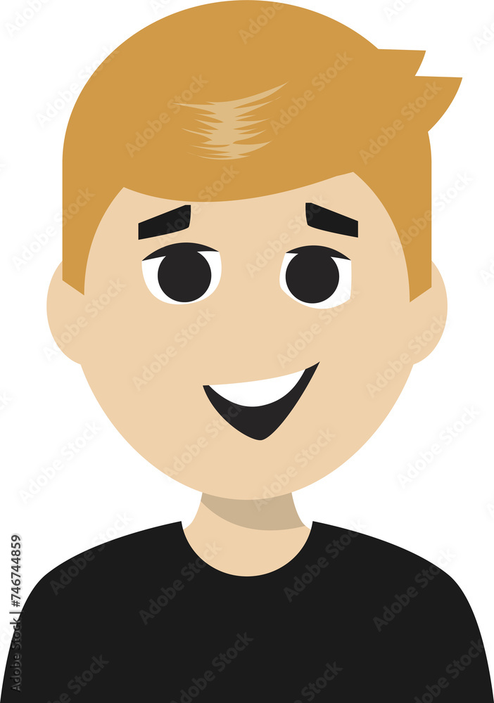 Smiling Man Avatar, Smiling Character Likeable Smiling Man Avatar, Smiling Character Likeable