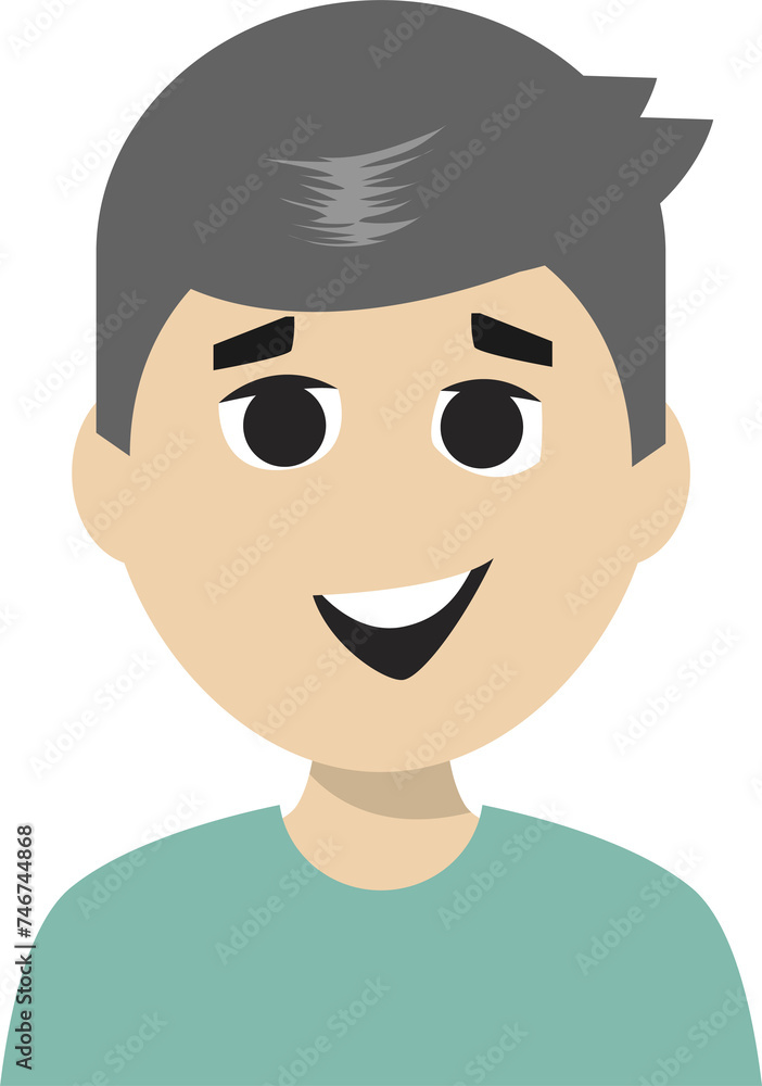 Smiling Man Avatar, Smiling Character Likeable Smiling Man Avatar, Smiling Character Likeable