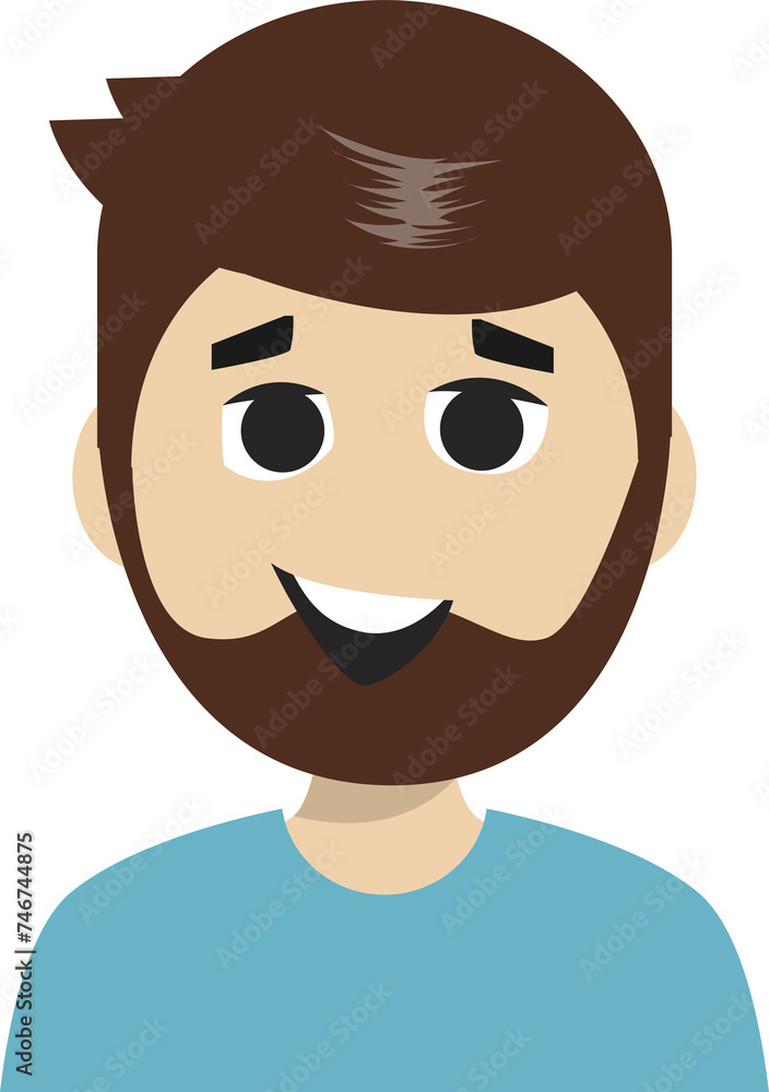 Smiling Man Avatar, Smiling Character Likeable Smiling Man Avatar, Smiling Character Likeable