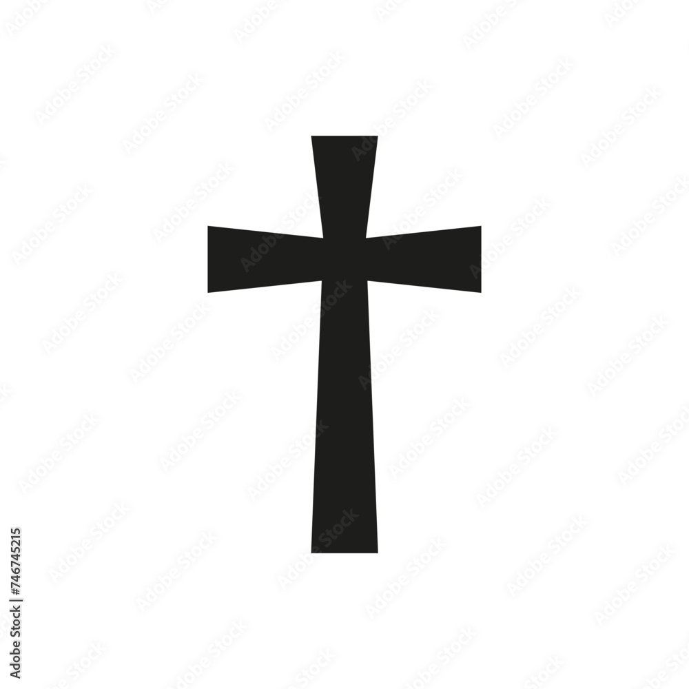 Crucifix icon. Easter. Vector illustration on a white background.