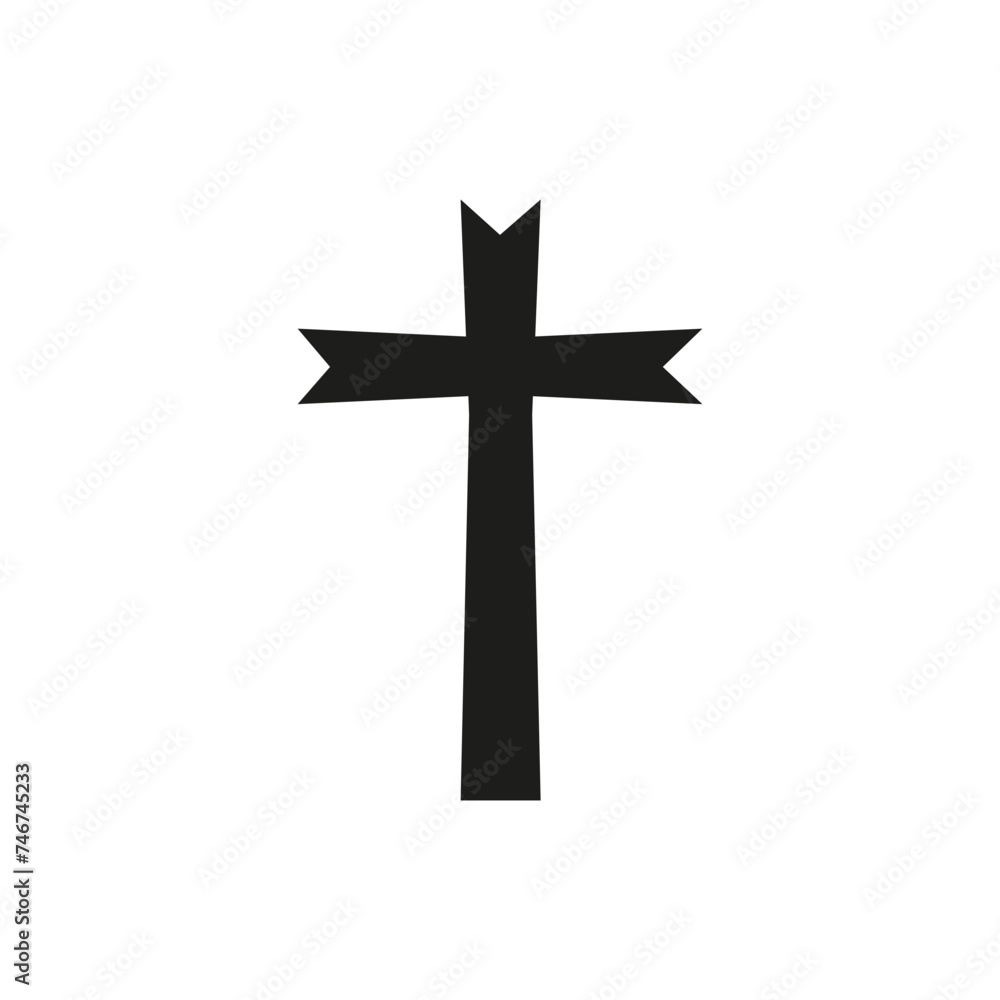 Crucifix icon. Easter. Vector illustration on a white background. Crucifix icon. Easter. Vector illustration on a white background.