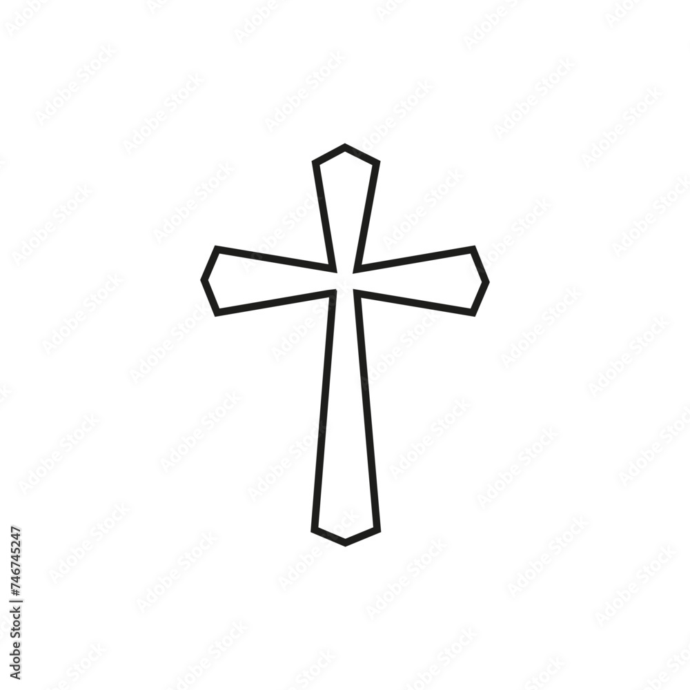 Crucifix icon. Easter. Vector illustration on a white background. Crucifix icon. Easter. Vector illustration on a white background.