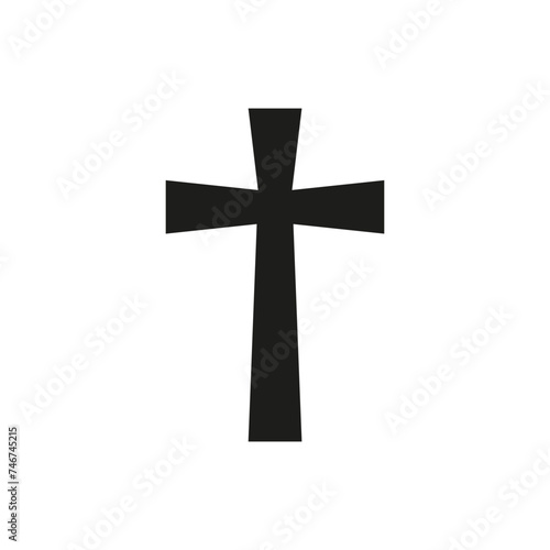 Crucifix icon. Easter. Vector illustration on a white background.