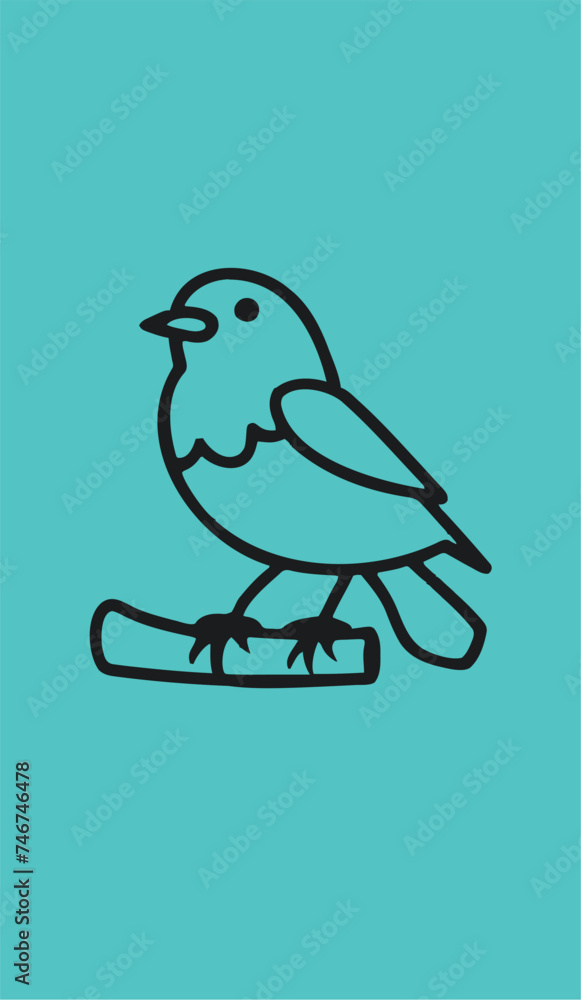 Fototapeta premium bird on branch