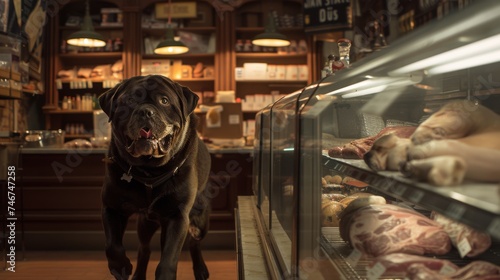tiberian mastiff running a butcher's store